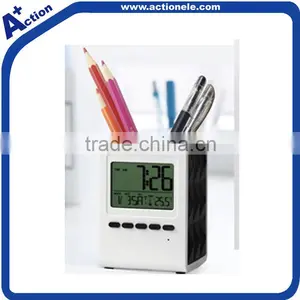Digital Standing Clock With Pen Holder thumbnail-1