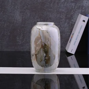 Gold Marble Chinese Retro Luxurious Large Ceramic Flower Vase For Hallway Table Art thumbnail-4