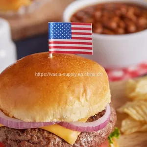 Flag Pick Birch Flag Pick Party Decoration Cocktail Stick Cake Custom Print Tooth Flag thumbnail-3