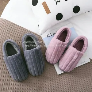 Men's Cotton Slippers Bag With Autumn and Winter Men's and Women's Home Indoor Home Furry Warmth All-inclusive With Heel Cotton Shoes thumbnail-2