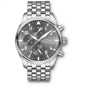 Stainless Steel Case Fashion Multi-function Watches Man Quartz Chronograph Watch thumbnail-3