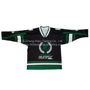 Custom Made Sublimated Ice Hockey Jerseys Youth Size Ice Hockey Jersey v Neck Hockey Jersey Nylon Fabric Custom Team Ice Hockey Jersey For Kids thumbnail-1