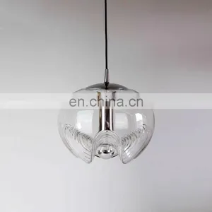 Modern Indoor LED Pendant Light Art Glass Hanging Lamp For Living Room Kitchen Bedroom Nordic Glass Ball Chandelier thumbnail-1