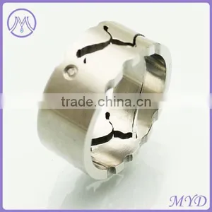 Professional Factory Wholesale Fashion Ring Greek Key Stainless Steel Ring thumbnail-3