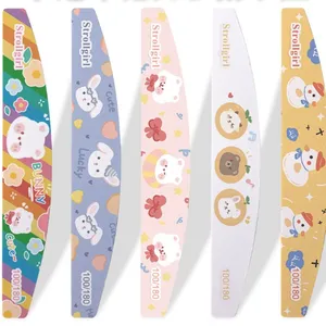 Nail Art Tools: Printed Nail Files, Cartoon Pattern Rubbing Strips, Double-sided White Gauze Files, Wholesale Nail File Strips thumbnail-1