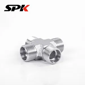 Yonghua Eaton Standard Metric Type H XC Ferrule Four-Way Pipe Fitting, Hydraulic Oil Pipe Transition, High-Pressure Transition thumbnail-1