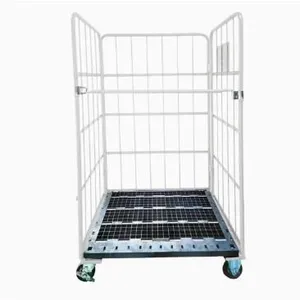 Warehouse Logistics Sorting Carbinet Trolley Metal Roll Container thumbnail-4