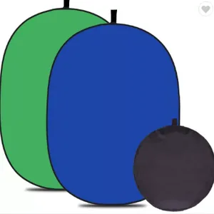 Collapsible Chromakey Green + Blue 2-in-1 Background, Backdrop thumbnail-1
