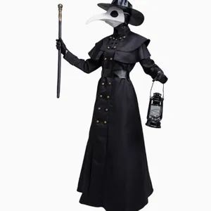 Adult Plague Doctor Costume, Long Beak Bird Man Outfit, Halloween Cosplay Suit With Optional Full Set thumbnail-3