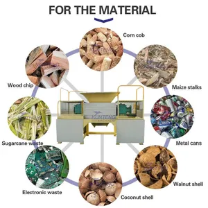 High Carbon Steel Wood Shredder Machine Coconut Crusher Machine Motorized Solid Waste Machine EPC thumbnail-4