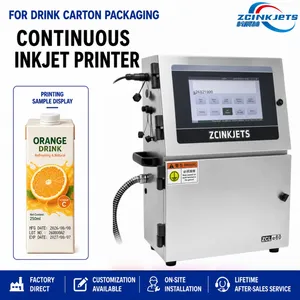 High Speed CIJ Printer for Beverage Cartons Milk Juice Tea and Drink Box Packaging thumbnail-1