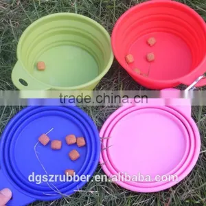 Protable Durable Food Grade Folding Silicone Pet Dog Bowl thumbnail-5