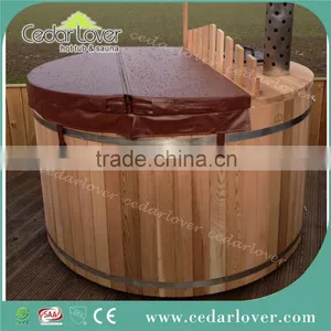 Cedar Wooden 4 Person Hot Tub Outdoor Freestanding Bathtub thumbnail-1