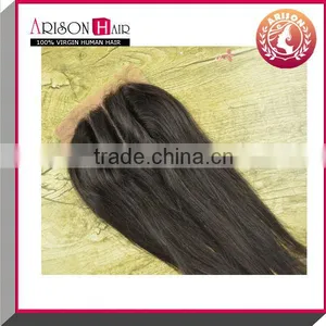 Virgin Hair Silk Base Free Part Closure Silk Base Closure With Baby Hair thumbnail-3