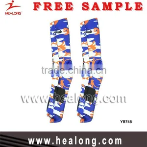Healong Hot Sales Youth Custom Sublimated Basketball Sport Socks thumbnail-3