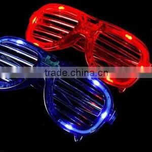Plastic Red Blue Led Cute Shutters Shape LED Flash Glasses For Dances / Party Supplies Decoration thumbnail-1