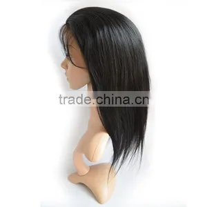 High Quality Brazilian Human Hair Front Lace Wig, Black Women Remy Straight Front Lace Wig thumbnail-3