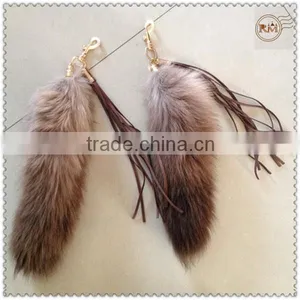Orange Color Fox Tail For Bag Accessories thumbnail-6