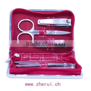 Leather Metal-framed Manicure Sets,pedicure Set and Jewelry Box Combined thumbnail-4