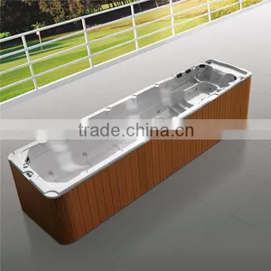 Monalisa 12 Person Hot Tub Swimming Pool Outdoor Used Fiberglass Swim Spa Pool M-3326 thumbnail-2
