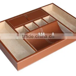 Leather Valet Tray for Key, Cellphone Storage thumbnail-1