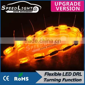 SpeedLight 2015 New Products 12V 24V 16W Crystal Flexible LED Daytime Running Lights With Turn Signal Function thumbnail-1