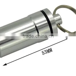 FDA Standard Waterproof Aluminium Mini Pill Case Keyring Quality Choice thumbnail-3