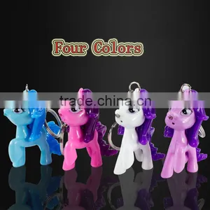 Cartoon Horse Character LED Light Flash Keychain thumbnail-1