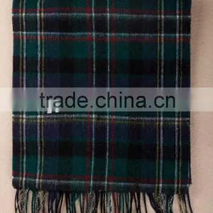 Wool Cashmere Scottish Plaid Winter Scarf WCS14112223 thumbnail-3