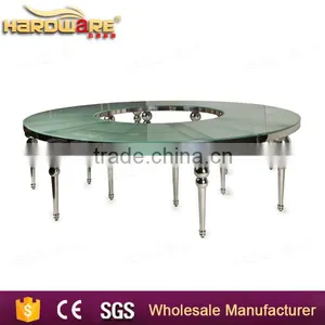 Full Circle Wedding Half Round Stainless Steel Wedding Moon Dining Table thumbnail-2