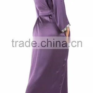 Wholesale Soft Breathable Long Sleeve Women Silk Robe thumbnail-1