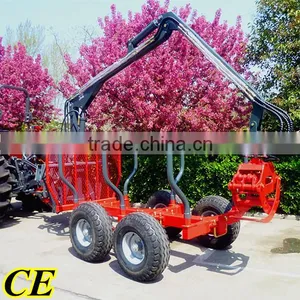 1ton 3ton Atv Log Trailer With Crane for Forestry Working thumbnail-1