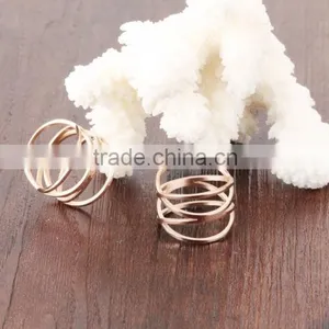 Wholesale Fashion Jewelry 18K Elegant Design Rose Gold Light Weight Gold Ring for Ladies thumbnail-5