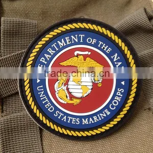 DEPARTMENT OF THE NAVY UNITED STATES MARINE CORPS 3D PVC Rubber STICK-ON Patch thumbnail-1