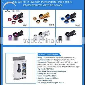 Wholesale Mobile Phone Camera Lens 4 in 1 Fish Eye Lens, Macro,wide Angle,CPL thumbnail-3