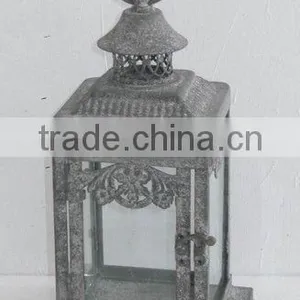 100524F- Square Metal Candle Lantern thumbnail-1