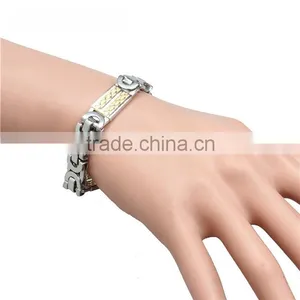 Factory Latest Design Punk Style Permanent Men Bracelet Stainless Steel Jewelry Most Popular Supplier's Choice thumbnail-4