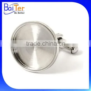 Stainless Steel Cufflinks Blanks,Wholesale Men Shirt Stainless Steel Blank Cufflinks Quality Choice thumbnail-1