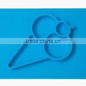 BPA Free Wholesale Non-slip Silicone Baby Placemat Plate thumbnail-4