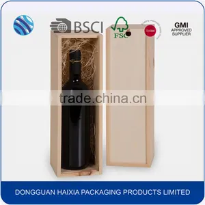 Empty Wholesale Pine Wood Wine Gift Box thumbnail-1