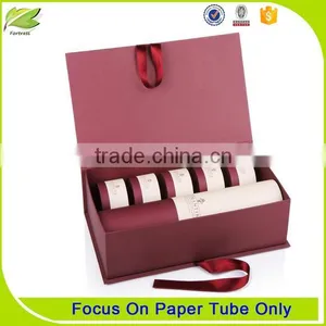 High Quality Paper Round Tube Wine Gift Box thumbnail-6