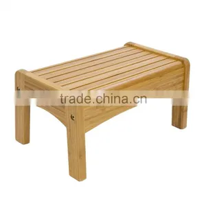 2016 New Bamboo Adjustable Foot Stool Toilet Stool thumbnail-2