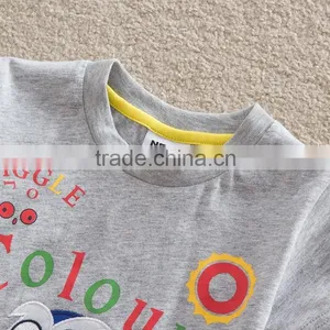(TK1080) 6 Colors Grey 2-6Y Neat Baby Boy Summer Suits Kids Sets Cheap China Wholesale Clothing thumbnail-2