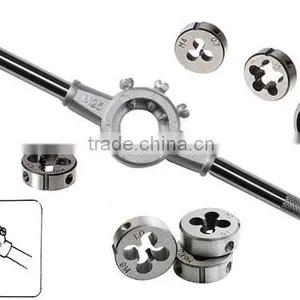 9PC Hand Cutting Tool Set Metric Round Dies Screw Threading Die Set thumbnail-2