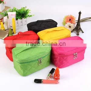 2016 Beauiful Cusmetic Bags Pure Color Middle Size Nylon Lady Handbags thumbnail-1