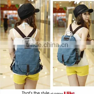 2016 Fashionable Backpack Canvas School Backpack Girl's Day Backpack thumbnail-3