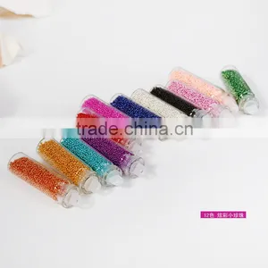 Micro Mini Glitter Glass Bottle Bead Treasures Glass Beads Nail Decoration thumbnail-2