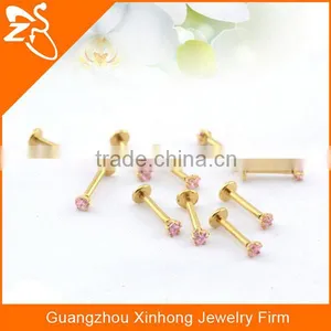 Fashion Wholesale Free Clear Body Implant Piercing Jewelry Gold Lip thumbnail-5