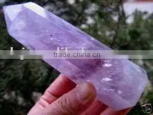 Natural Amythest Crystal Point Column thumbnail-1