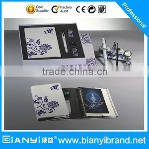 Handmade Maltifunctional PU Leather Notebook Stationery Gift Set With Pen and Keychain thumbnail-1
